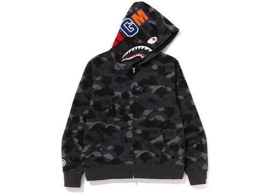 BAPE Color Camo Shark Full Zip Hoodie Black