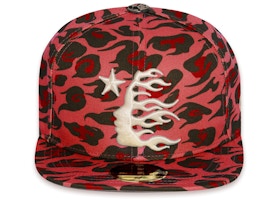 Hellstar Cheetah Print Fitted Hat Red