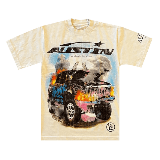 Hellstar x Post Malone Austin Tee 'Cream'